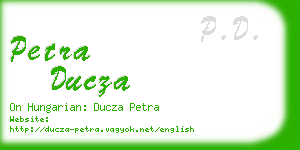 petra ducza business card